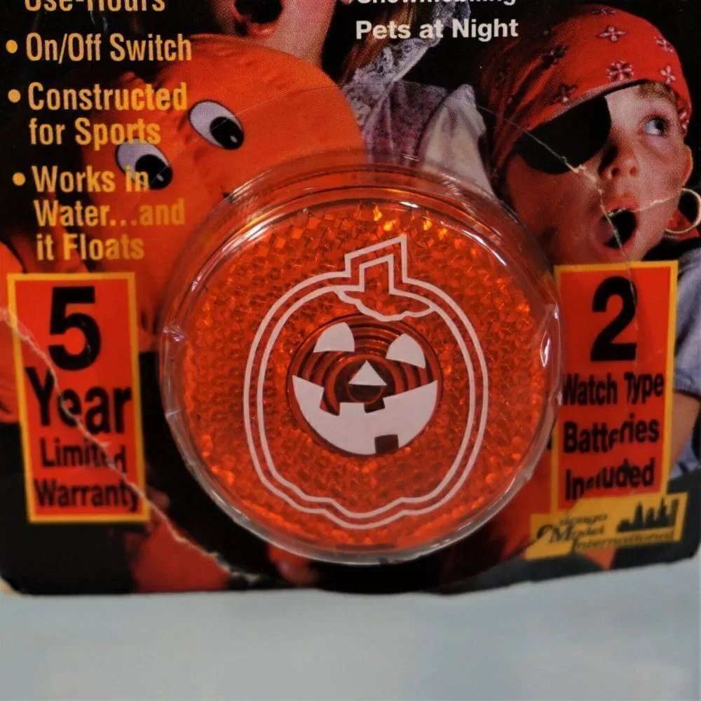 Vintage Safety Strobe Be Seen On Halloween Light Reflector Flasher Trick Or Trea
